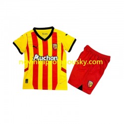 RC Lens Dres Domácí Fotbalové Dresy pro Děti 2024-2025 Krátký rukáv