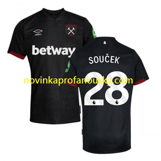 West Ham United Dres SOUCEK 28 Venkovní Fotbalové Dresy pro Muže 2024-2025 Krátký rukáv