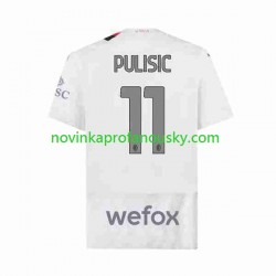 AC Milán Dres Christian Pulisic 11 Venkovní Fotbalové Dresy pro Muže 2023-2024 Krátký rukáv
