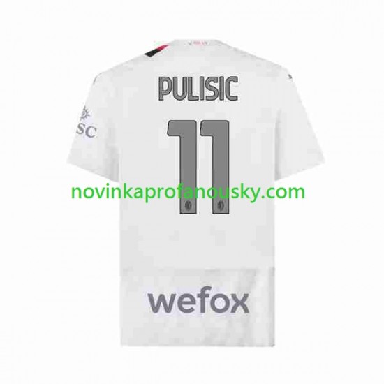 AC Milán Dres Christian Pulisic 11 Venkovní Fotbalové Dresy pro Muže 2023-2024 Krátký rukáv