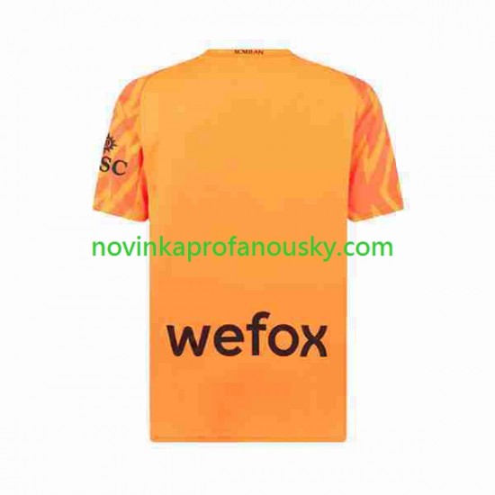 AC Milán Dres Brankářské Venkovní Fotbalové Dresy pro Muže 2023-2024 Krátký rukáv