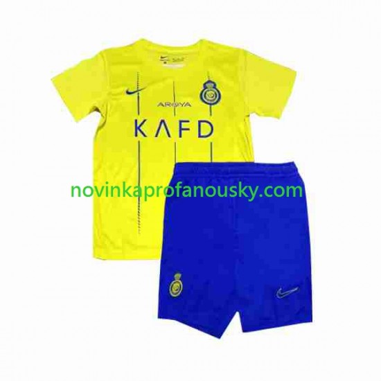 Dres Al-Nassr Ronaldo 7 Domácí Fotbalové Dresy pro Děti 2023-2024 Krátký rukáv