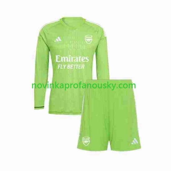 Arsenal Dres Brankářské Alternativní Fotbalové Dresy pro Děti 2023-2024 Dlouhý rukáv