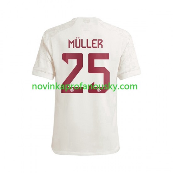 FC Bayern Mnichov Dres Thomas Muller 25 Alternativní Fotbalové Dresy pro Muže 2023-2024 Krátký rukáv