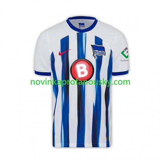 Hertha BSC Dres Domácí Fotbalové Dresy pro Muže 2023-2024 Krátký rukáv