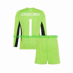 Itálie Dres Donnarumma 1 Brankářské Domácí Fotbalové Dresy pro Děti 2023 Dlouhý rukáv