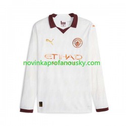 Manchester City Dres Venkovní Fotbalové Dresy pro Muže 2023-2024 Dlouhý rukáv