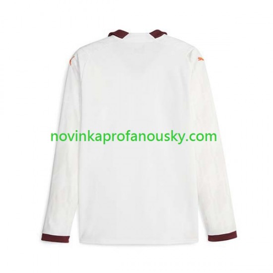 Manchester City Dres Venkovní Fotbalové Dresy pro Muže 2023-2024 Dlouhý rukáv