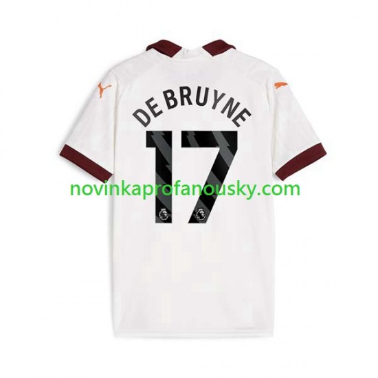 Manchester City Dres Kevin De Bruyne 17 Venkovní Fotbalové Dresy pro Muže 2023-2024 Krátký rukáv