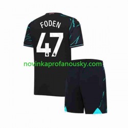 Manchester City Dres Phil Foden 47 Alternativní Fotbalové Dresy pro Děti 2023-2024 Krátký rukáv