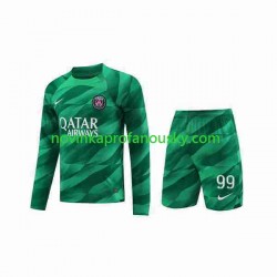 Paris Saint-Germain Dres Donnarumma 99 Brankářské Domácí Fotbalové Dresy pro Děti 2023-2024 Dlouhý rukáv