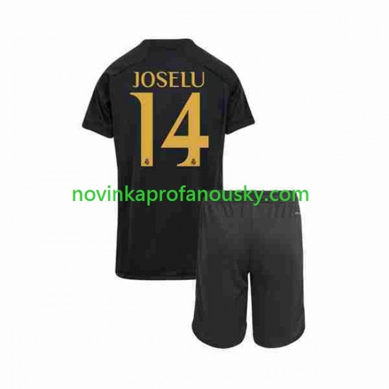 Real Madrid Dres Joselu 14 Alternativní Fotbalové Dresy pro Děti 2023-2024 Krátký rukáv