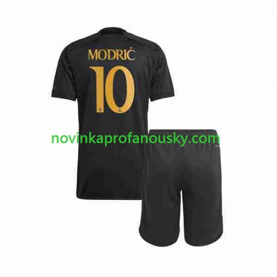 Real Madrid Dres Modrić Luka 10 Alternativní Fotbalové Dresy pro Děti 2023-2024 Krátký rukáv