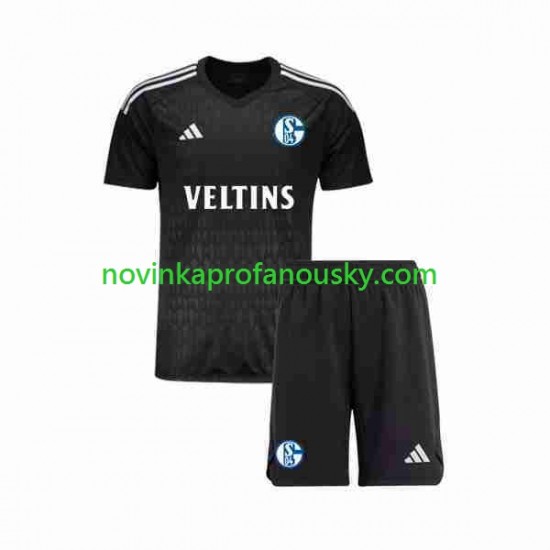 Dres Schalke 04 Brankářské Venkovní Fotbalové Dresy pro Děti 2023-2024 Krátký rukáv