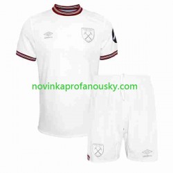 West Ham United Dres Venkovní Fotbalové Dresy pro Děti 2023-2024 Krátký rukáv