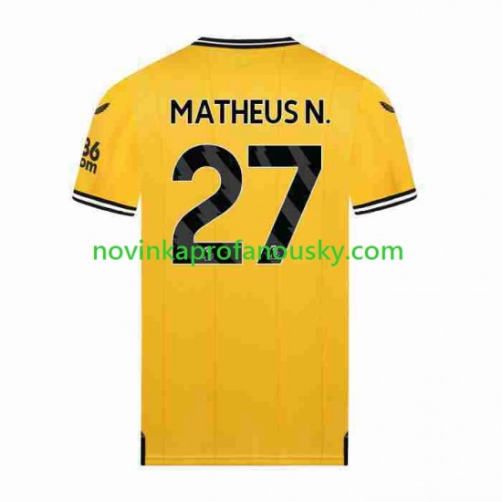 Wolverhampton Wanderers Dres Matheus Nunes 27 Domácí Fotbalové Dresy pro Muže 2023-2024 Krátký rukáv