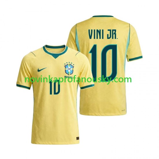 Brazílie Dres Vinicius Junior 10 Domácí Fotbalové Dresy pro Muže MS ve fotbale 2026 Krátký rukáv