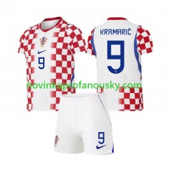 Chorvatsko Dres Andrej Kramaric 9 Domácí Fotbalové Dresy pro Děti MS ve fotbale 2026 Krátký rukáv