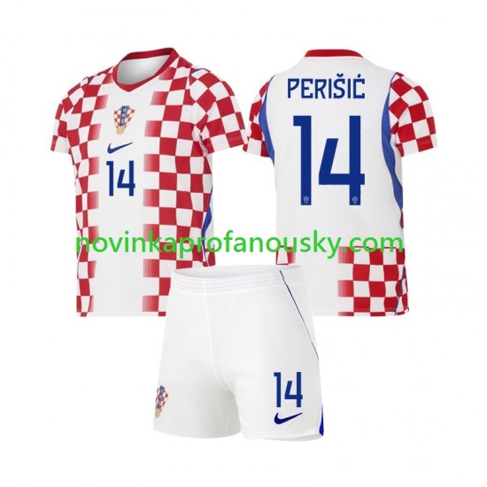 Chorvatsko Dres Ivan Perisic 14 Domácí Fotbalové Dresy pro Děti MS ve fotbale 2026 Krátký rukáv