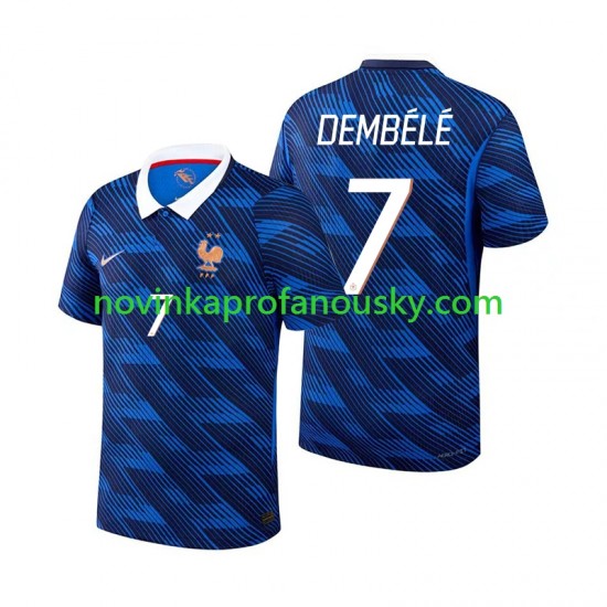 Francie Dres Ousmane Dembele 7 Domácí Fotbalové Dresy pro Muže MS ve fotbale 2026 Krátký rukáv
