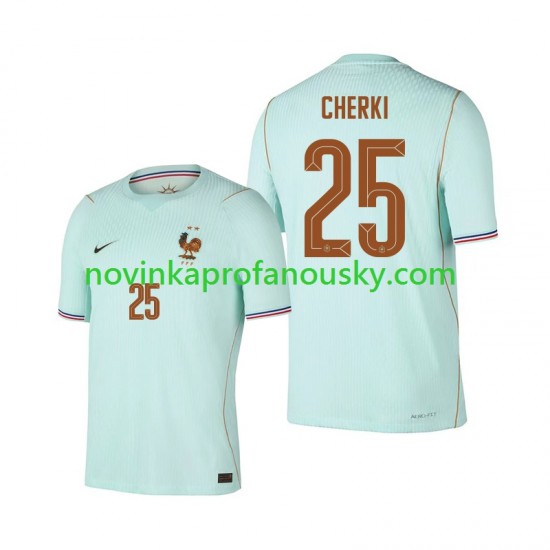Francie Dres Rayan Cherki 25 Venkovní Fotbalové Dresy pro Muže MS ve fotbale 2026 Krátký rukáv