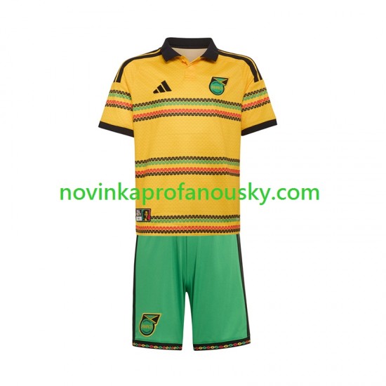 Jamajka Dres Domácí Fotbalové Dresy pro Děti MS ve fotbale 2026 Krátký rukáv