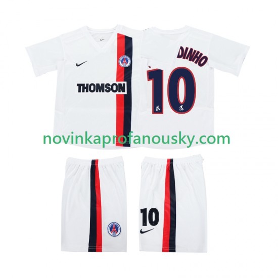 AC Milán Dres RONALDINHO 10 2003 Retro Venkovní Fotbalové Dresy pro Děti 2002 Krátký rukáv
