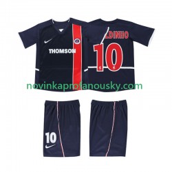 AC Milán Dres RONALDINHO 10 2003 Retro Domácí Fotbalové Dresy pro Děti 2002 Krátký rukáv