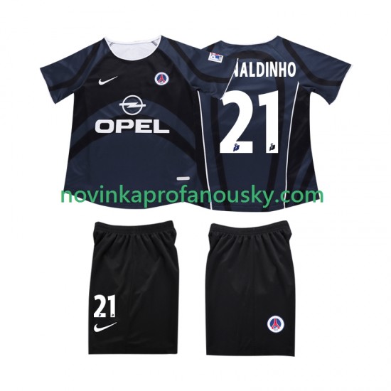 AC Milán Dres RONALDINHO 10 2003 Retro Alternativní Fotbalové Dresy pro Děti 2002 Krátký rukáv