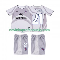 AC Milán Dres RONALDINHO 21 2001 Retro Venkovní Fotbalové Dresy pro Děti 2002 Krátký rukáv