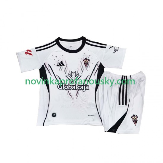 Dres Albacete Domácí Fotbalové Dresy pro Děti 2025-2026 Krátký rukáv