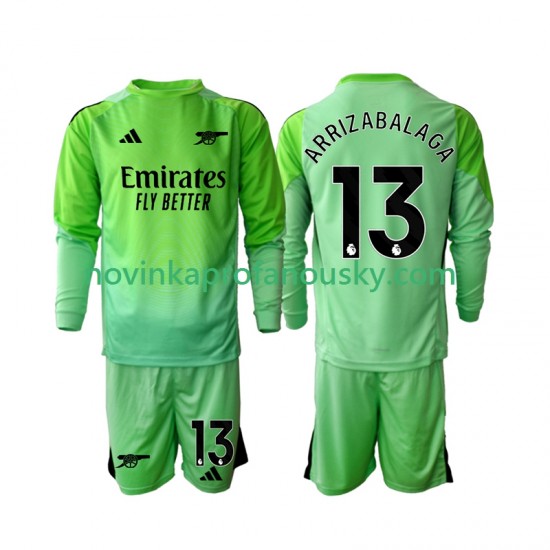 Arsenal Dres Kepa Arrizabalaga 13 Brankářské Venkovní Fotbalové Dresy pro Děti 2025-2026 Dlouhý rukáv