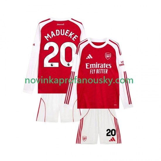 Arsenal Dres Noni Madueke 20 Domácí Fotbalové Dresy pro Děti 2025-2026 Dlouhý rukáv