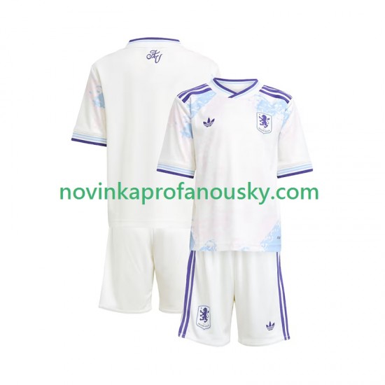 Aston Villa Dres Alternativní Fotbalové Dresy pro Děti 2025-2026 Krátký rukáv