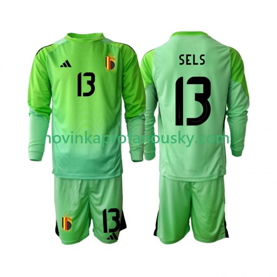 Belgie Dres Matz Sels 13 Brankářské Domácí Fotbalové Dresy pro Děti 2025 Dlouhý rukáv