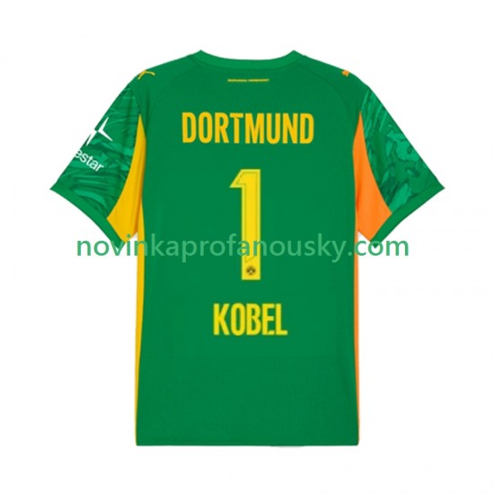 Borussia Dortmund Dres Gregor Kobel 1 Brankářské Domácí Fotbalové Dresy pro Muže 2025-2026 Krátký rukáv