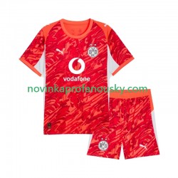 Borussia Dortmund Dres Brankářské Venkovní Fotbalové Dresy pro Děti 2025-2026 Krátký rukáv