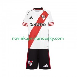 CA River Plate Dres Domácí Fotbalové Dresy pro Děti 2025-2026 Krátký rukáv