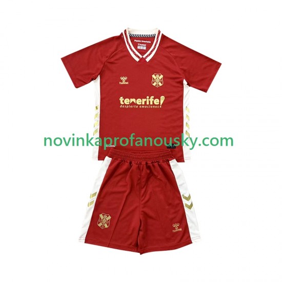 Dres CD Tenerife Venkovní Fotbalové Dresy pro Děti 2025-2026 Krátký rukáv
