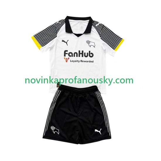 Dres Derby County Domácí Fotbalové Dresy pro Děti 2025-2026 Krátký rukáv