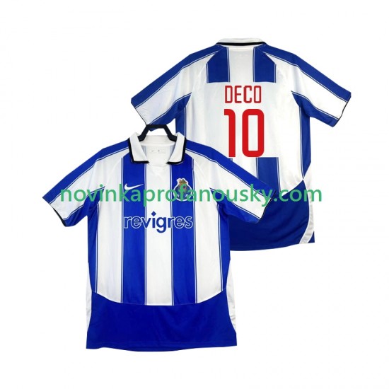 FC Porto Dres DECO 10 2003 Retro Domácí Fotbalové Dresy pro Muže 2004 Krátký rukáv