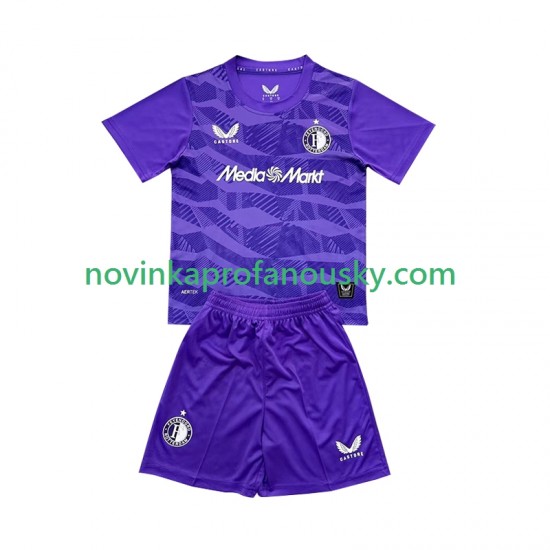 Feyenoord Rotterdam Dres Brankářské Alternativní Fotbalové Dresy pro Děti 2025-2026 Krátký rukáv