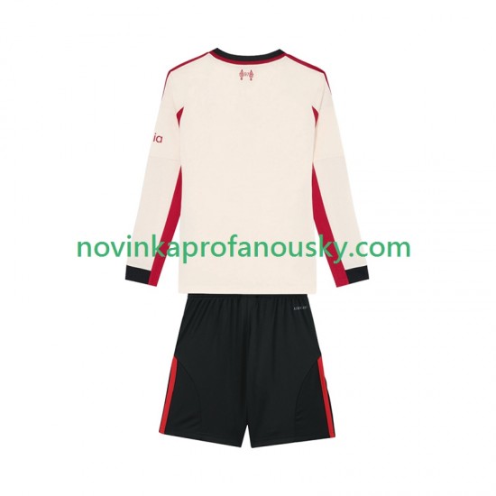 Liverpool Dres Venkovní Fotbalové Dresy pro Děti 2025-2026 Dlouhý rukáv