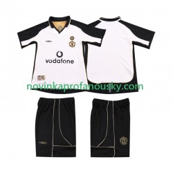 Manchester United Anniversary Football Shirt 2001 Venkovní Fotbalové Dresy pro Děti 2002 Krátký rukáv