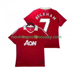 Manchester United Dres BECKHAM 7 Retro Domácí Fotbalové Dresy pro Muže 2011 2010 Krátký rukáv