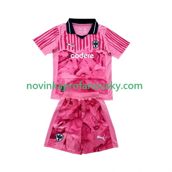 Dres Monterrey FIFA CWC Brankářské Domácí Fotbalové Dresy pro Děti 2025 Krátký rukáv