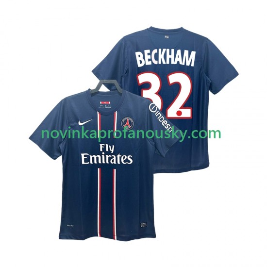 Paris Saint-Germain Dres BECKHAM 32 2012 2013 Retro Domácí Fotbalové Dresy pro Muže Krátký rukáv