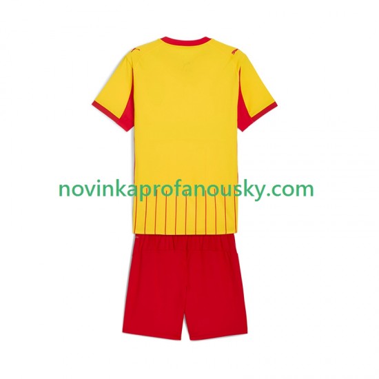 RC Lens Dres Domácí Fotbalové Dresy pro Děti 2025-2026 Krátký rukáv
