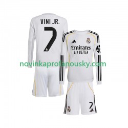 Real Madrid Dres Vinicius Junior 7 Domácí Fotbalové Dresy pro Děti 2025-2026 Dlouhý rukáv