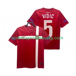 Srbsko Dres VIDIC 5 Retro Domácí Fotbalové Dresy pro Muže 2010 Krátký rukáv